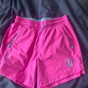 Bright Pink Kids Athletic Shorts